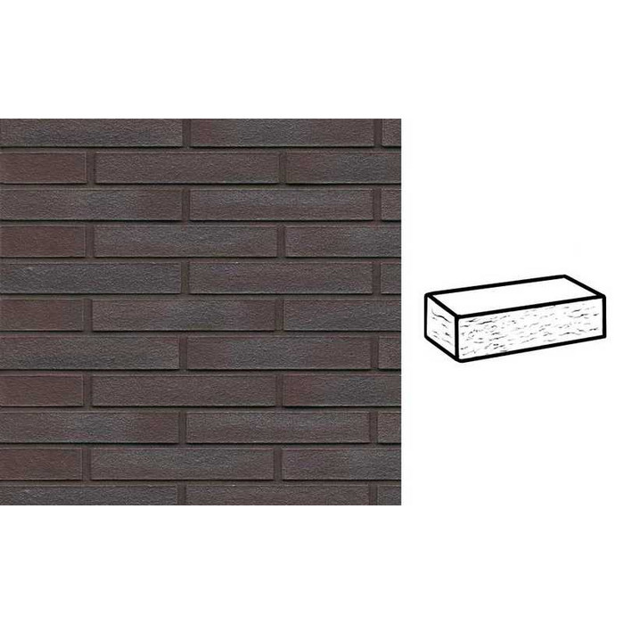 Кирпич клинкерный Muhr 20 Graphitschwarz рустик, 240х90х40 мм