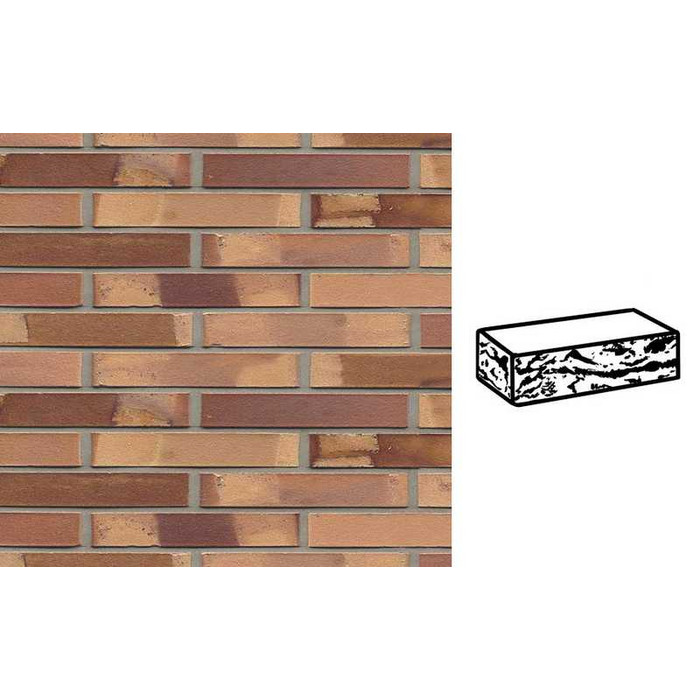 Кирпич клинкерный Muhr 08S Lachsrot Spezial готик, 240х90х40 мм