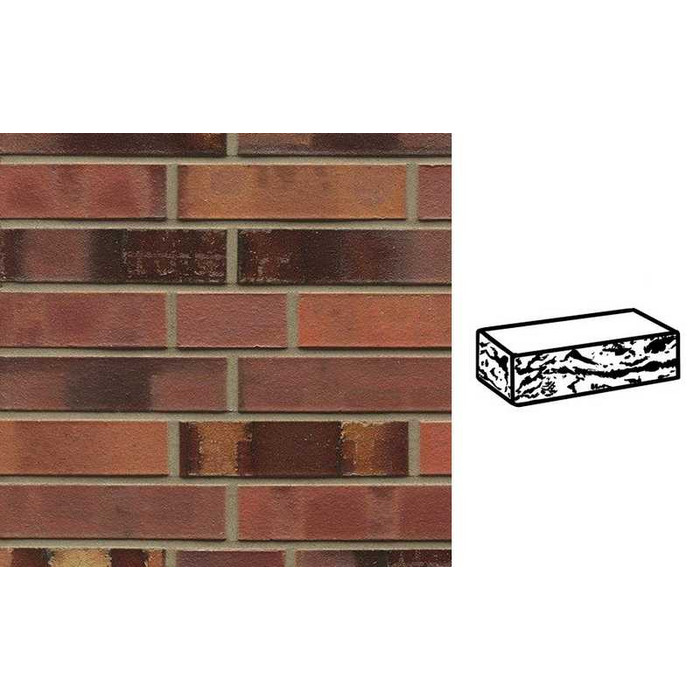 Кирпич клинкерный Muhr 18 Lachsbraun geflammt готик, 290х90х71 мм
