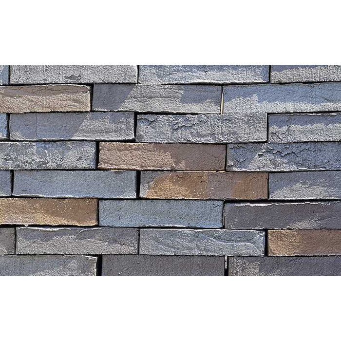 Кирпич клинкерный Muhr 05 Eisenschmelz Schwarzbraun Wasserstrich, 240х52х52 мм