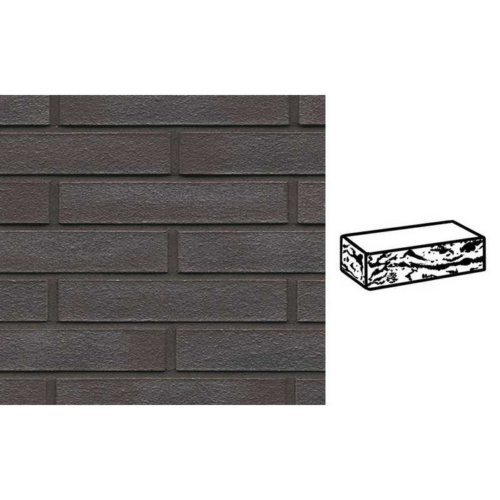 Кирпич клинкерный Muhr 20 Graphitschwarz готик, 290х90х52 мм