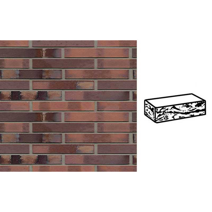 Кирпич клинкерный Muhr 04 S Rotbraun-bunt Spezia готик, 290х90х40 мм