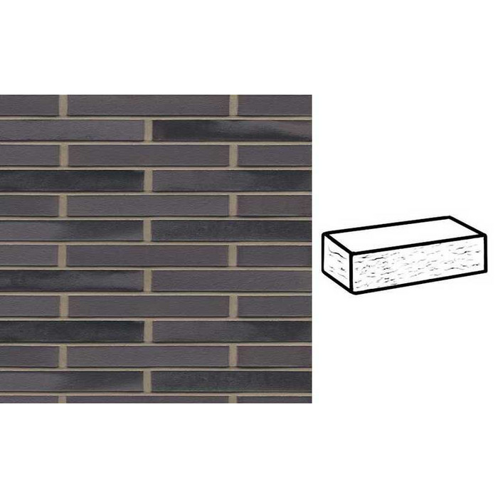 Кирпич клинкерный Muhr 15 Schwarz-bunt Edelglanz рустик, 290х90х40 мм