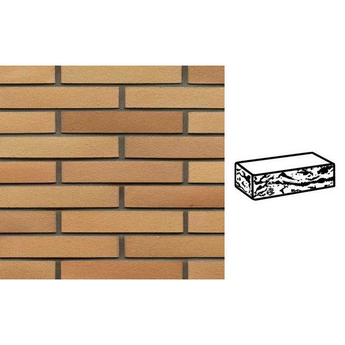 Кирпич клинкерный Muhr 06 Hellbraun-bunt готик, 290х90х52 мм