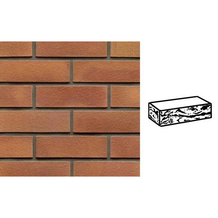 Кирпич клинкерный Muhr 08 Lachsrot готик, 240х115х71 мм