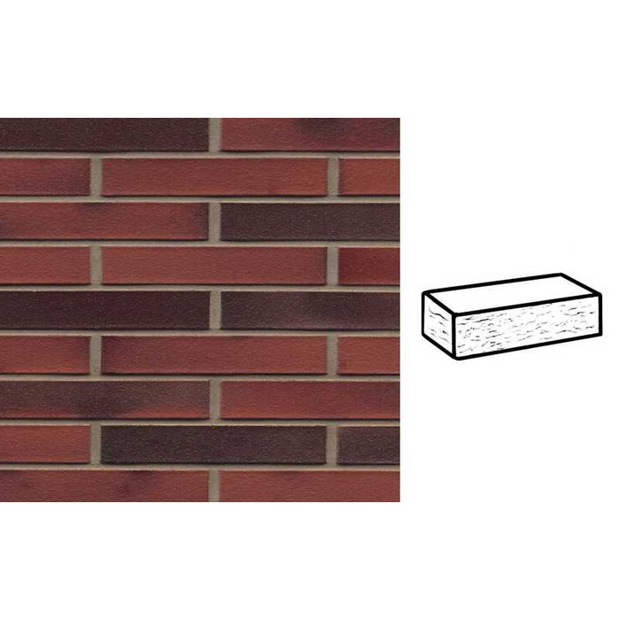 Кирпич клинкерный Muhr 03 EG Rot Edelglanz рустик, 240х90х40 мм