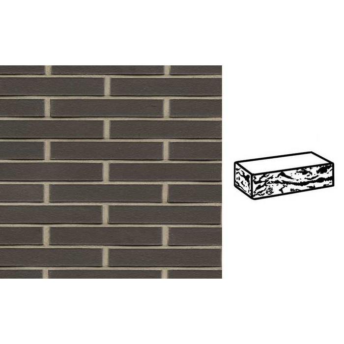 Кирпич клинкерный Muhr 05 Eisenschmelz Schwarzbraun готик, 240х90х40 мм