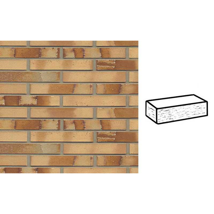 Кирпич клинкерный Muhr 06S Hellbraun-bunt Spezial рустик, 240х90х40 мм