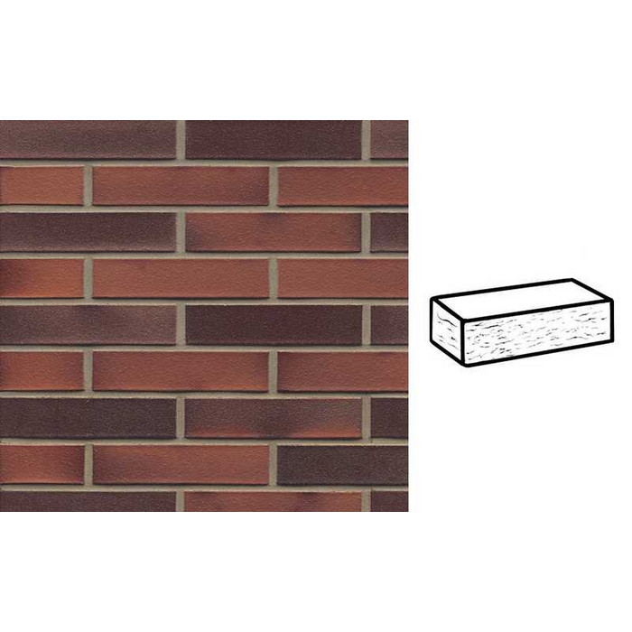 Кирпич клинкерный Muhr 03 EG Rot Edelglanz рустик, 240х115х52 мм