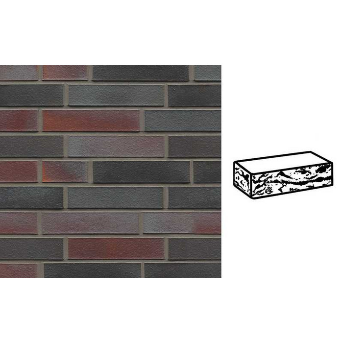 Кирпич клинкерный Muhr 25 Violettschwarz готик, 290х90х71 мм