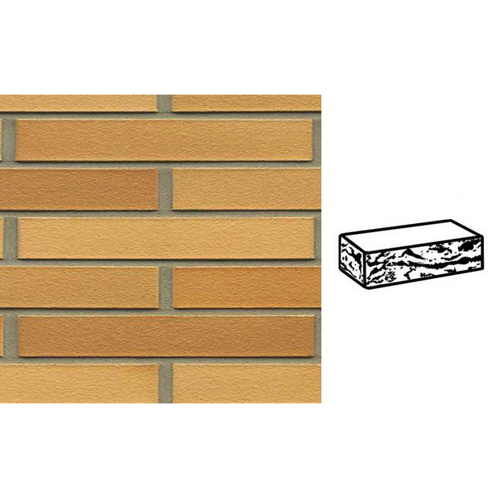 Кирпич клинкерный Muhr 01 EG Niederlausitzer Gelb Edelglanz готик, 290х90х40 мм