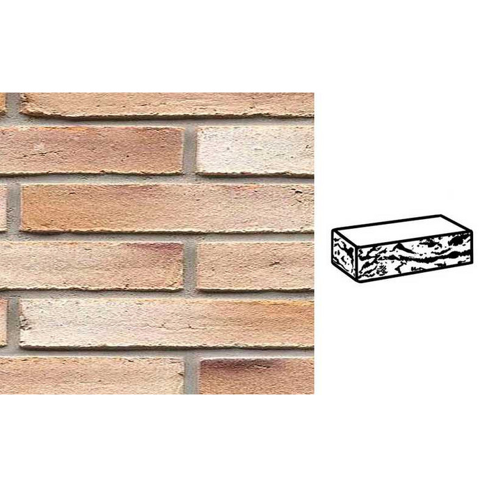 Кирпич клинкерный Muhr 37_06 K Serie mondan Kohle готик, 290х90х40 мм