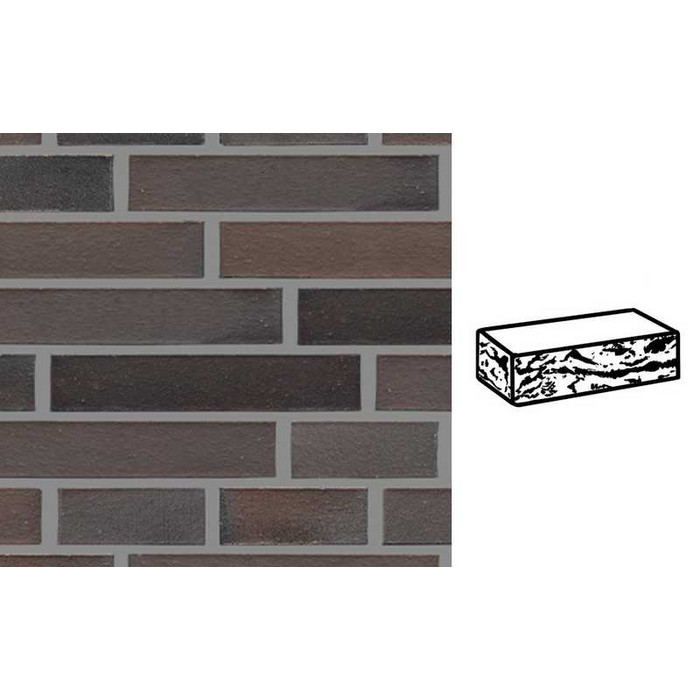 Кирпич клинкерный Muhr 33 A Schwarz-Braun готик, 290х90х52 мм