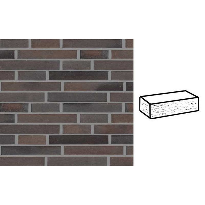 Кирпич клинкерный Muhr 33 Braun рустик, 290х90х40 мм