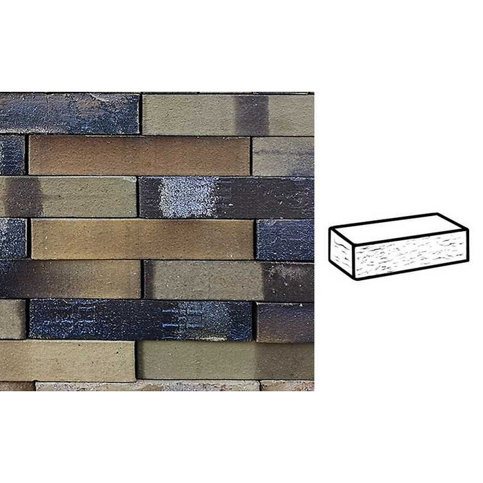 Кирпич клинкерный Muhr 34 KS Grau nuanciert Kohle Spezial рустик, 290х90х40 мм