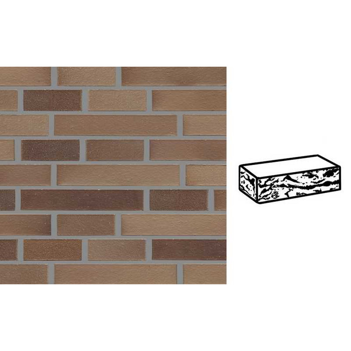 Кирпич клинкерный Muhr 34 EG Grau nuanciert Edelglanz готик, 290х90х52 мм