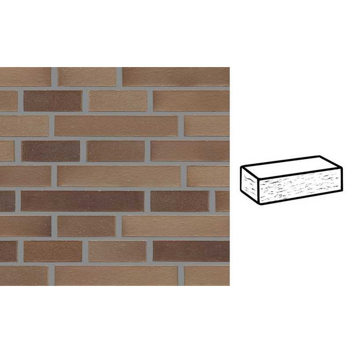 Кирпич клинкерный Muhr 34 EG Grau nuanciert Edelglanz рустик, 290х90х52 мм