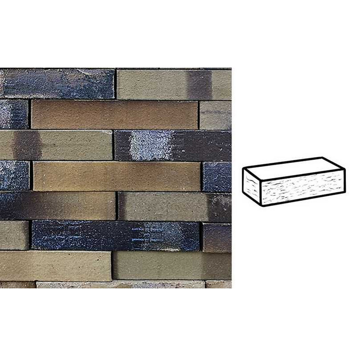 Кирпич клинкерный Muhr 34 KS Grau nuanciert Kohle Spezial рустик, 290х90х52 мм