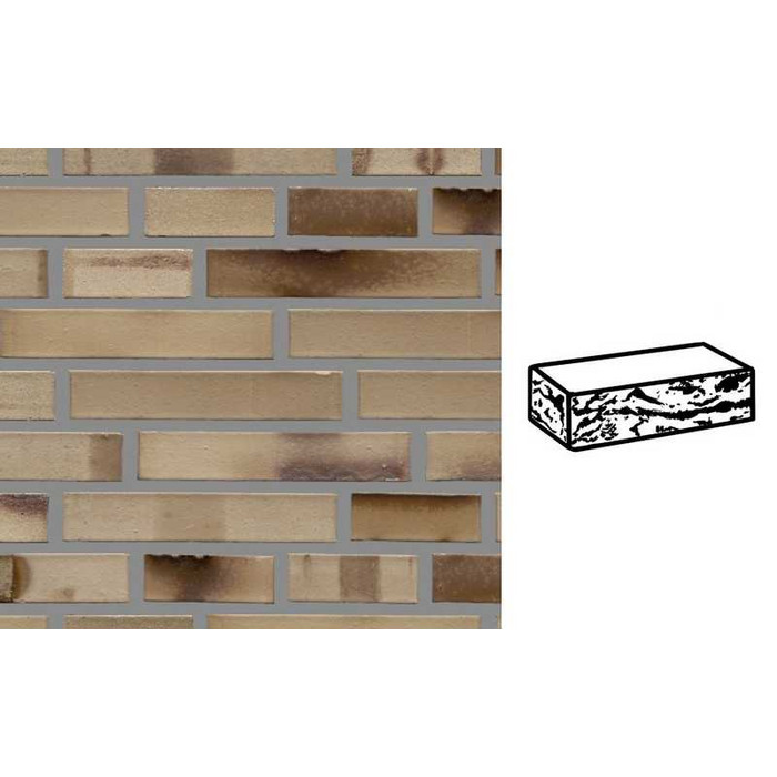 Кирпич клинкерный Muhr 36 KS Silbergrau nuanciert Kohle Spezial готик, 290х90х52 мм