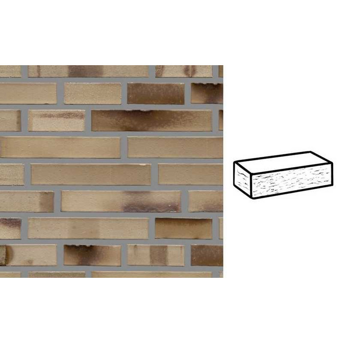 Кирпич клинкерный Muhr 36 KS Silbergrau nuanciert Kohle Spezial рустик, 290х90х52 мм