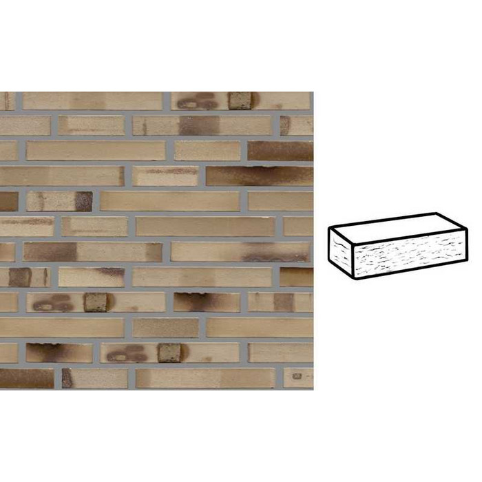 Кирпич клинкерный Muhr 36 KS Silbergrau nuanciert Kohle Spezial рустик, 290х90х40 мм