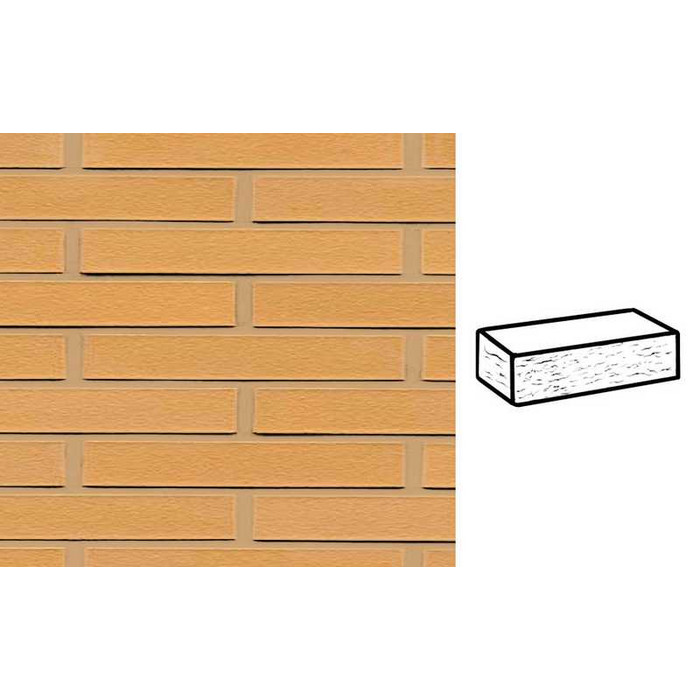 Кирпич клинкерный Muhr 01 Niederlausitzer Gelb рустик, 290х90х40 мм