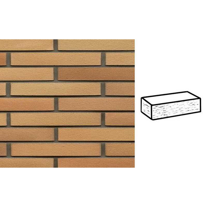 Кирпич клинкерный Muhr 06 Hellbraun-bunt рустик, 290х90х40 мм
