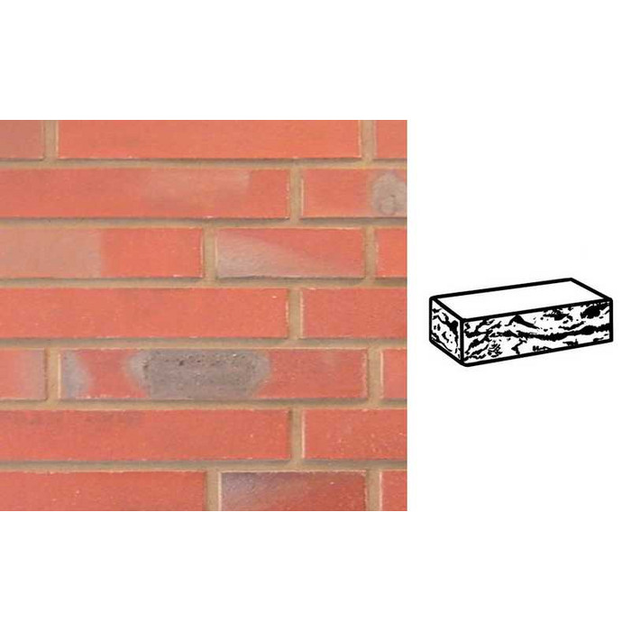 Кирпич клинкерный Muhr 03 K Naturrot Kohle готик, 290х90х40 мм