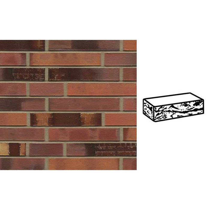 Кирпич клинкерный Muhr 18 Lachsbraun geflammt готик, 290х90х52 мм