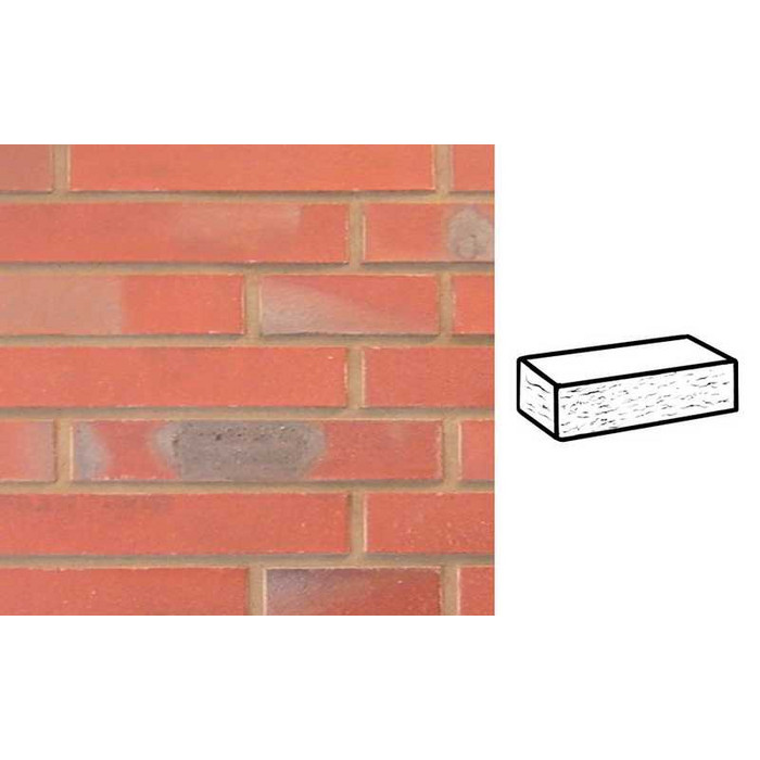 Кирпич клинкерный Muhr 03 K Naturrot Kohle рустик, 290х90х40 мм