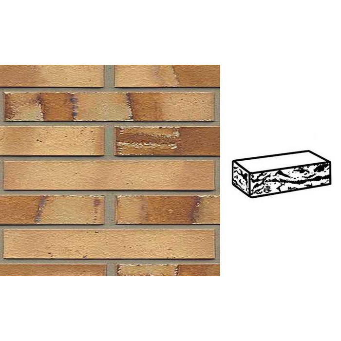 Кирпич клинкерный Muhr 06 S Hellbraun-bunt Spezial готик, 290х90х40 мм
