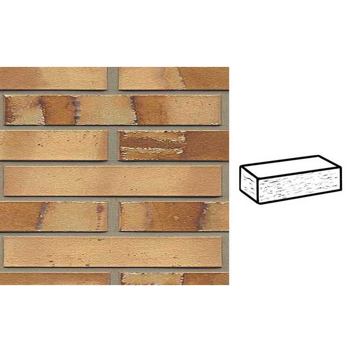 Кирпич клинкерный Muhr 06 S Hellbraun-bunt Spezial рустик, 290х90х40 мм
