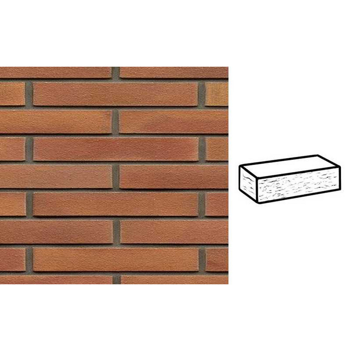 Кирпич клинкерный Muhr 08 Lachsrot рустик, 290х90х40 мм