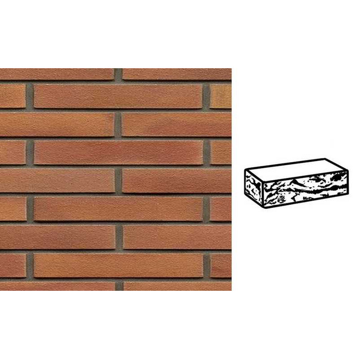 Кирпич клинкерный Muhr 08 Lachsrot готик, 290х90х40 мм