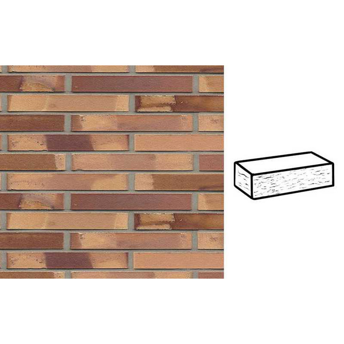 Кирпич клинкерный Muhr 08 S Lachsrot Spezial рустик, 290х90х40 мм