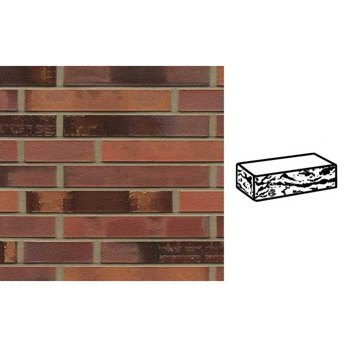 Кирпич клинкерный Muhr 18 Lachsbraun geflammt готик, 290х90х40 мм