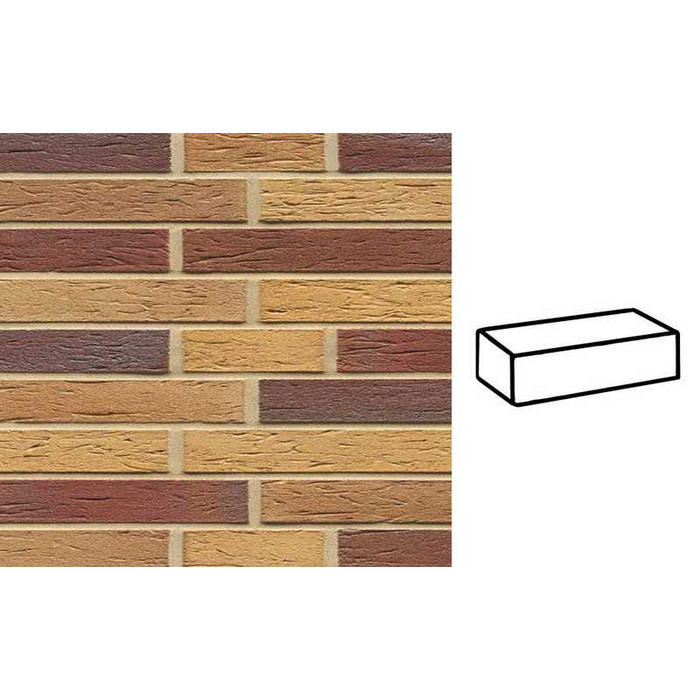 Кирпич клинкерный Muhr 19 Rubinbeige nuanciert гладкий, 290х90х40 мм