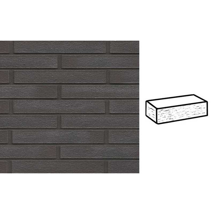Кирпич клинкерный Muhr 20 Graphitschwarz рустик, 290х90х40 мм