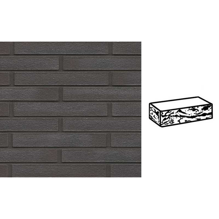 Кирпич клинкерный Muhr 20 Graphitschwarz готик, 290х90х40 мм
